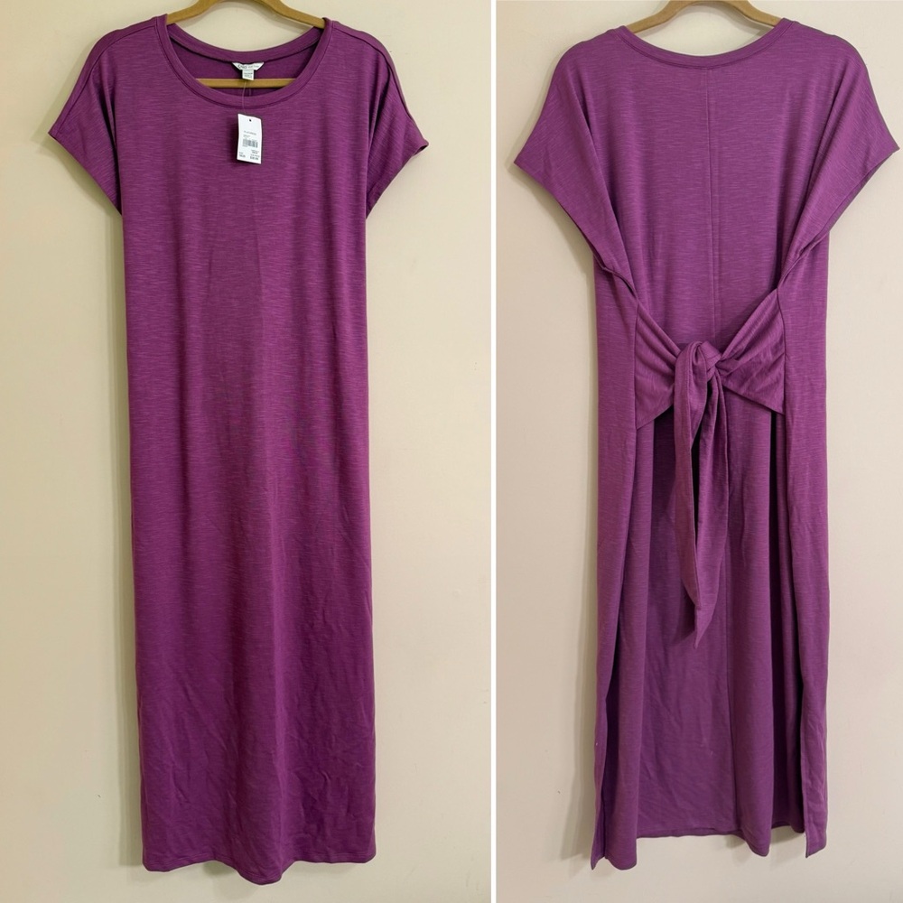 CATO Women’s Plus T Shirt Dress Back Tie‎ 18/20W NWT Casablanca Amethyst Casual